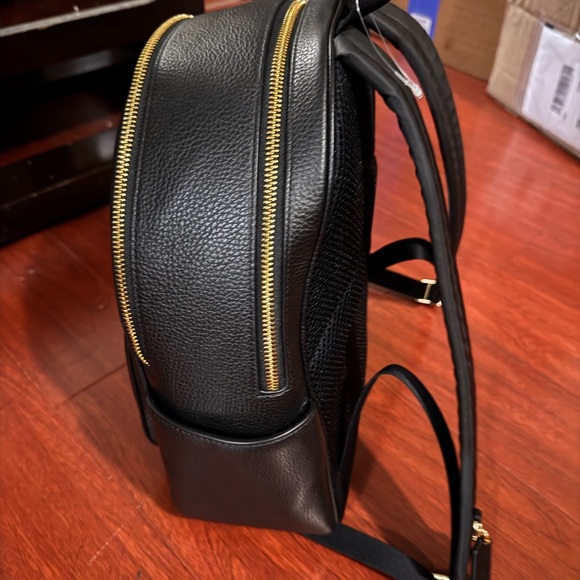 NWT Coach Black Pebbled Leather Backpack - Picture 3 of 5